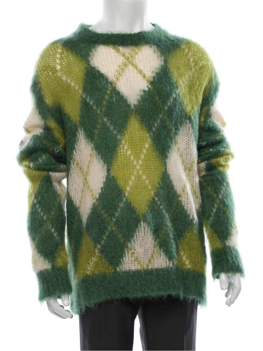 MARNI MOHAIR ARGYLE SWEATER